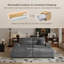 Combinaison de chaise longue convertible surdimensionnée rembourrée-371059570