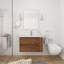 Meuble-lavabo mural 30 po avec lavabo en gel, tiroir à fermeture en douceur, rangement latéral ouvert-2103559145