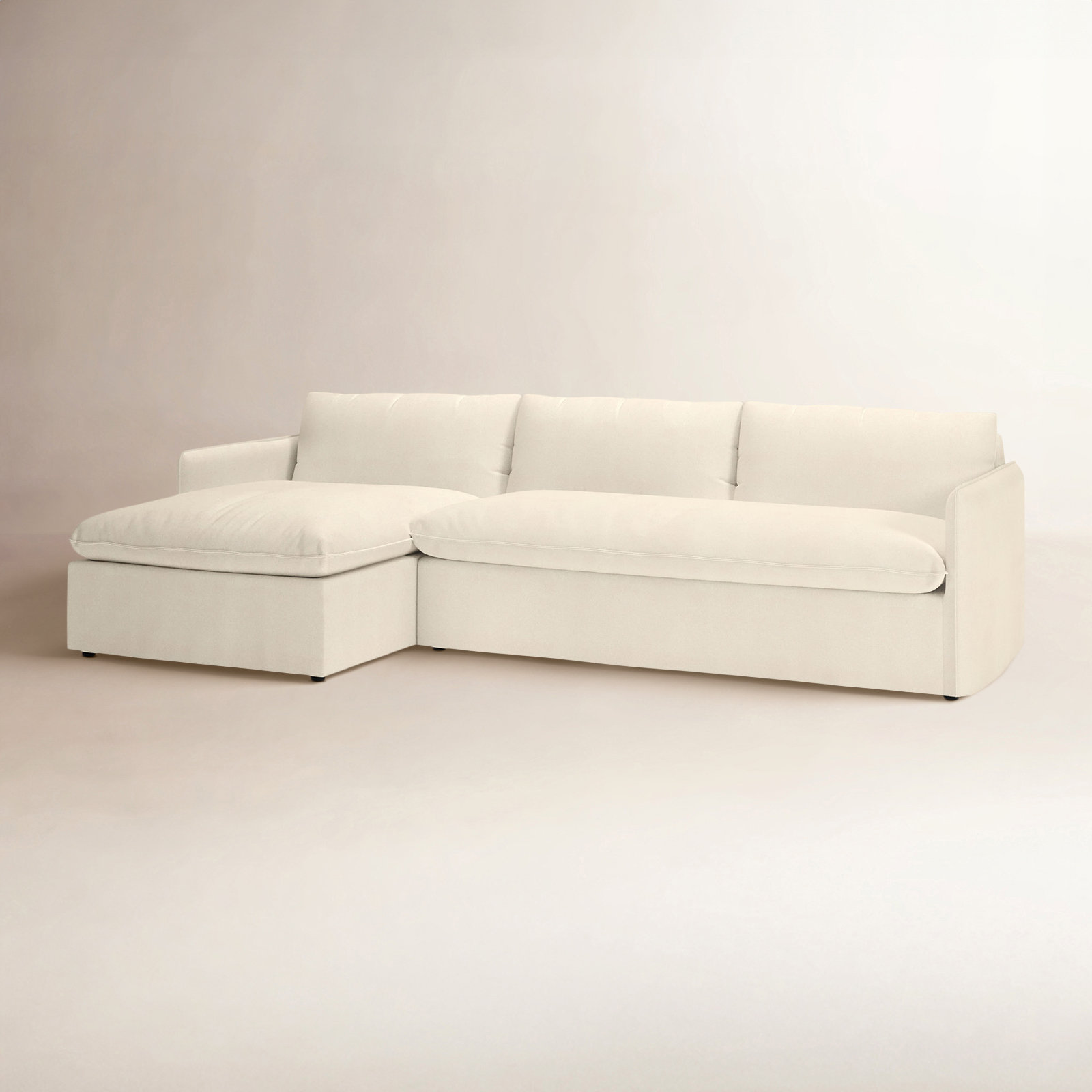Bellatrix Sectional with Chaise, Bayou Natural Canvas, Left Hand Facing