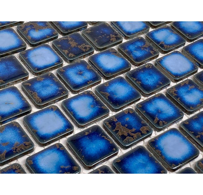 Carreau de mosaïque bleu Calacatta
