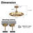 27.3" 3 - Blade Caged Ceiling Fan With LED Lights And Remote Control Included-924077881