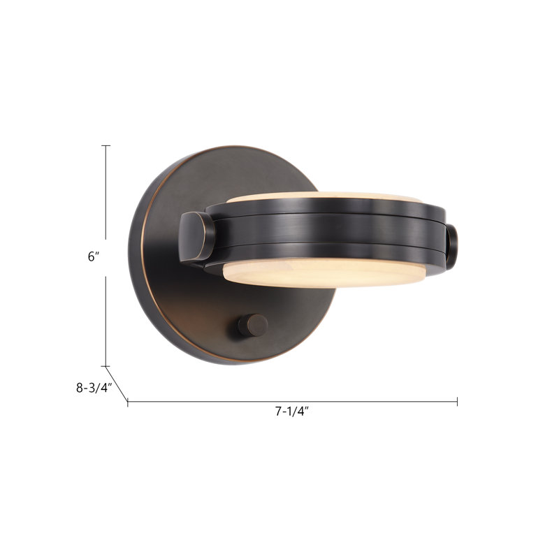 Blanco 1 - Light LED Bath Sconce, Polished Nickel/Alabaster