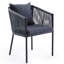 Chaises de patio en métal durable, osier en rotin gris, confort extérieur