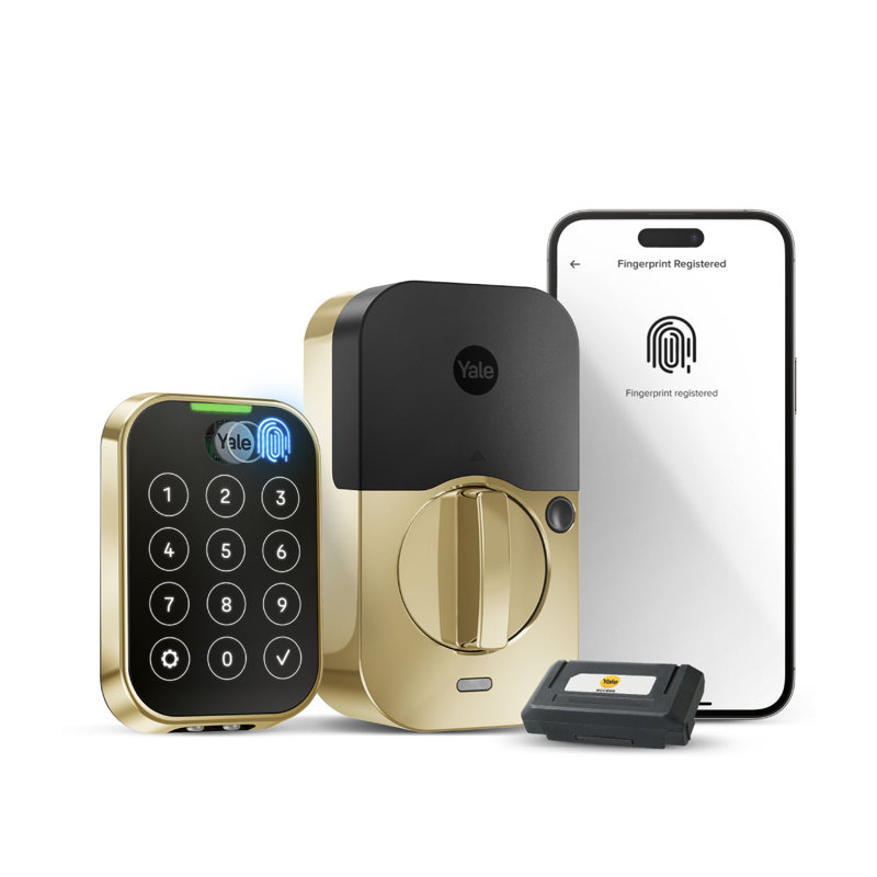 Verrou intelligent à écran tactile 2 touches avec lecteur d'empreintes digitales et Wi-Fi Yure Assure Lock de Yale, Wi-Fi