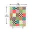 Rideau de douche coloré multicolore 72 x 72 po