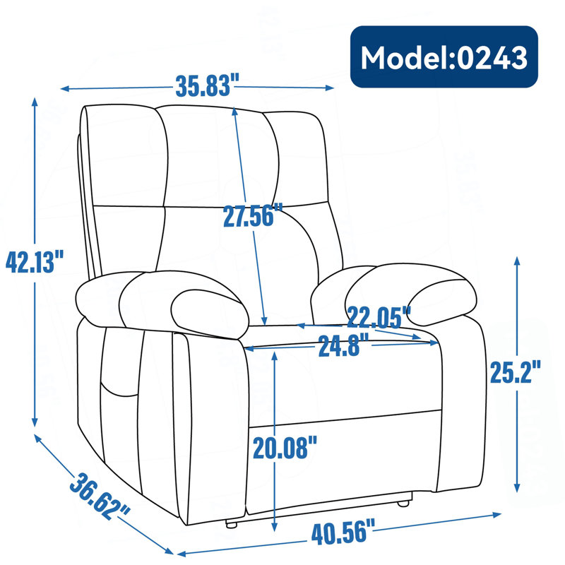 Heat Massage Dual Motor Infinite Position Up To 350 LBS Large Electric Power Lift Recliners With Hidden Cup Holders, Power-Remote, Medium-Firm And Heavy Duty
