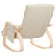 Chaise berçante George Oliver, tissu crème
