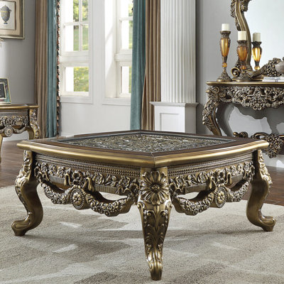 TABLE DE CAFÉ DÉCORÉE À LA MAIN LUXURY MOBILYA