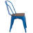 Kewaunee Metal Stackable Chair with Wood Seat-1921678923