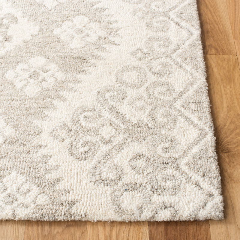 Tapis en laine du Sud-Ouest touffeté à la main Selvidge, Carré 5 pi