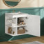 Armoire de salle de bain murale avec armoire latérale, portes à fermeture douce et lavabo moderne pour un rangement efficace-875088761