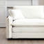 Canapé modulaire Mid-Century 3 places avec 2 accoudoirs et 3 coussins décoratifs, tissu en velours côtelé beige