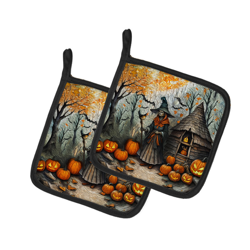 Paire de porte-casseroles Slookic Witch Spooky Halloween