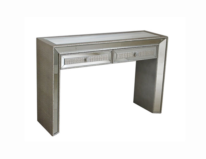 120cm Glass Top Console Table