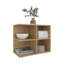 Buffet Royal Console avec 2 portes et tablettes ouvertes, unité de rangement polyvalente, chêne naturel