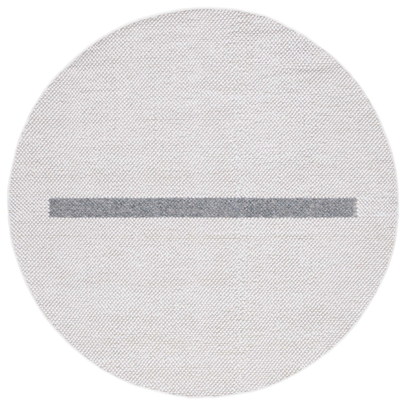 Dencie Flat Weave Wool Rug, Round 6'