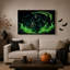«Grim Reaper» entouré de feu vert et d'art mural d'Halloween-836653632