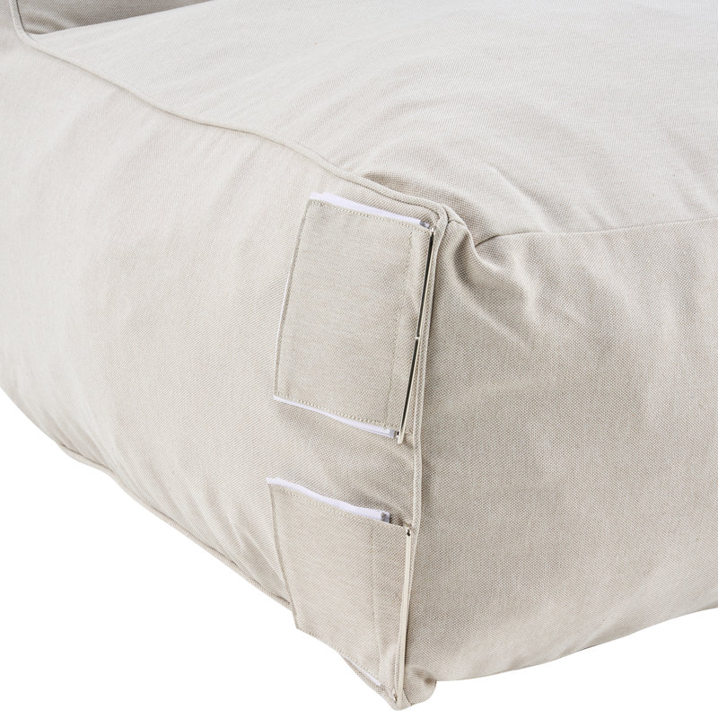 Canapé modulaire en forme de U avec deux repose-pieds Bronean, Beige
