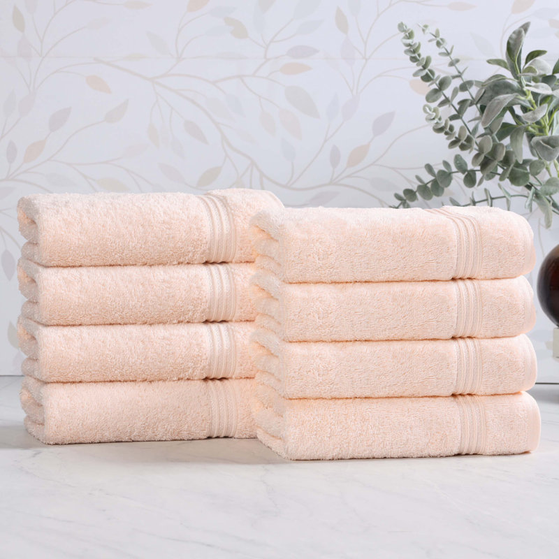 Oleg Heritage Egyptian Cotton Soft Absorbent Luxury Hand Towel, Pêche