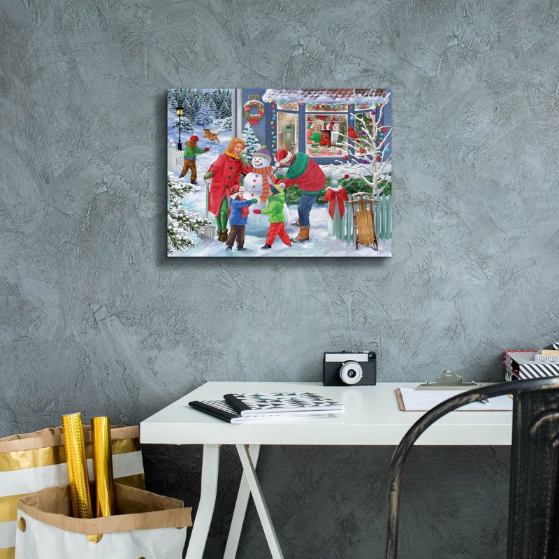 «Avant Noël, dîner» par Bigelow, illustrations sur toile, H 12 po x l 16 po x P 0,75 po