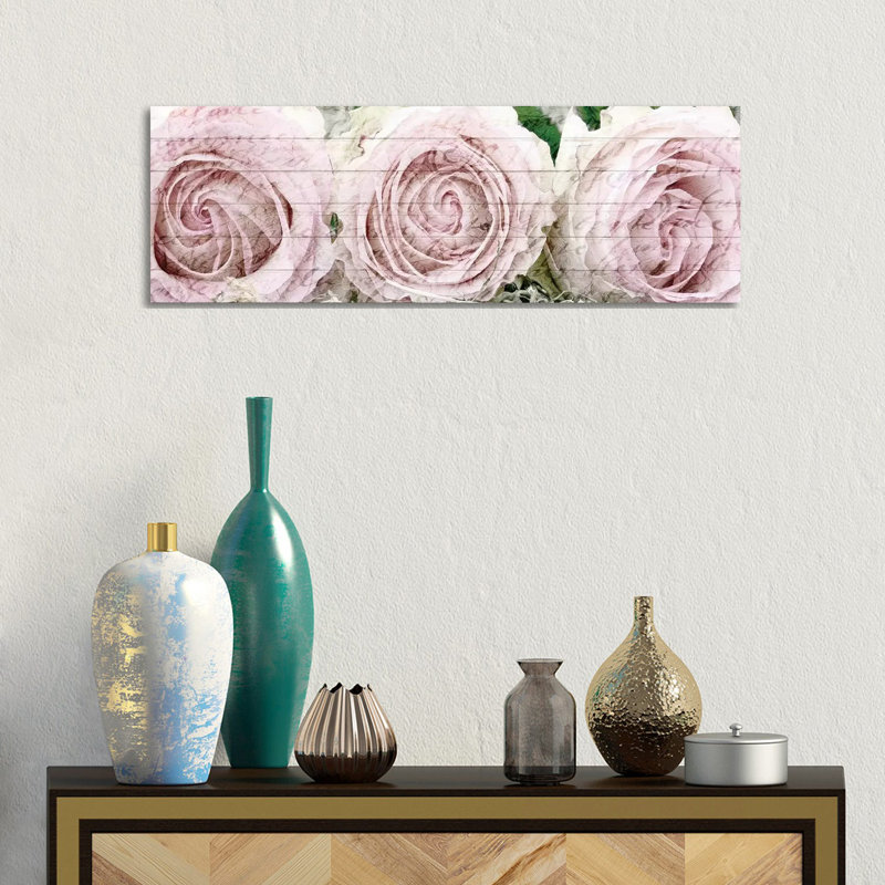 Three Roses by Kimberly Allen - Wrapped Canvas Panoramic Gallery-Wrapped Canvas Giclée, 30.48cm H x 30.48cm W