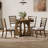 Hervey 5-Piece Retro Rustic Functional Dining Set Unique Geometric Design,Round Table Top with Leaf,dinning table set-1874598577-1874598583