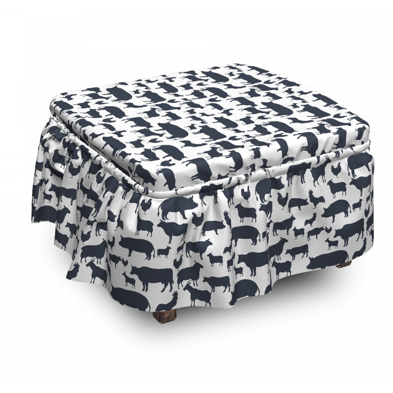Housse pour repose-pieds farm animaux