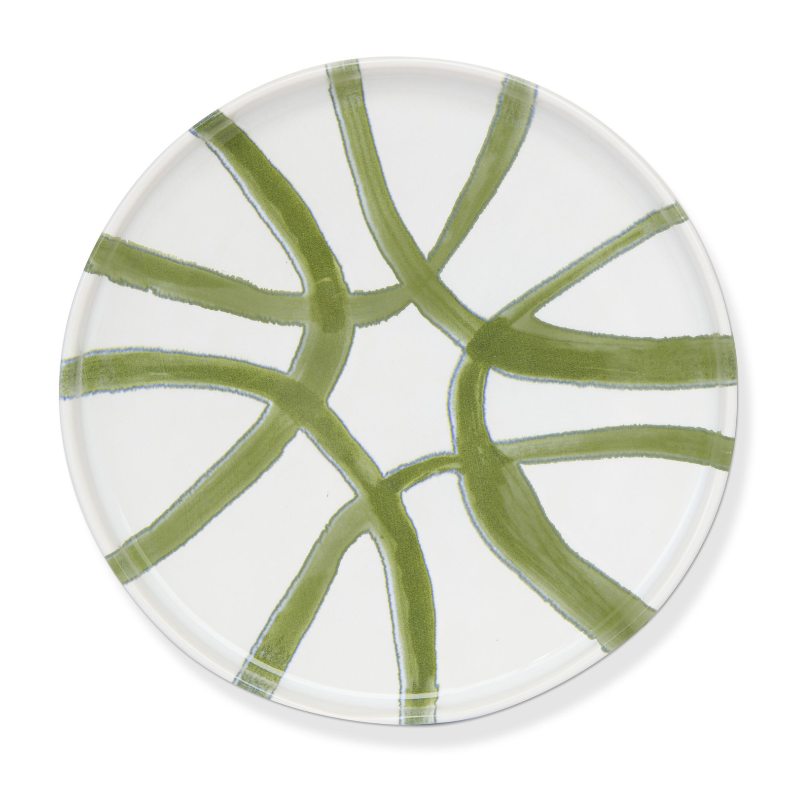 7" Appetizer Plate, White, Green