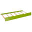 Lit de jour en bois pleine grandeur avec lit gigogne simple, bureau et USB, vert-970355591