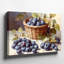 Art mural sur toile, panier de bleuets, nature morte, toile de fruits réaliste avec charme rustique-1034038767