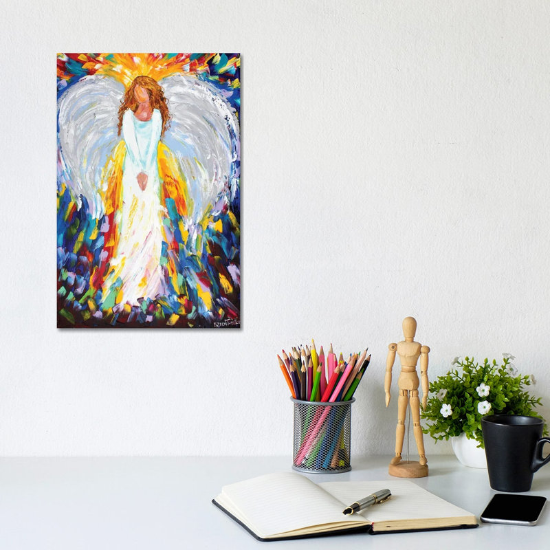 Angel Of Hope by Karen Tarlton - Wrapped Canvas Painting, 20.32 cm H x 30.48 cm W