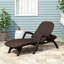 Chaise longue élégante en polypropylène avec texture en osier 3D résistante aux intempéries