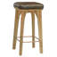 Upholstered Counter Stool with Solid Wood Frame