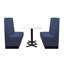 Six-Channel Single-Sided Restaurant Booth Seating - Navy-117196478