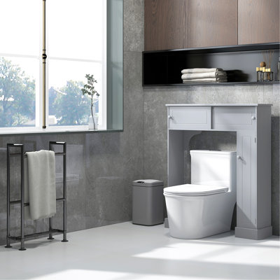 Over The Toilet Storage Cabinet W/ Adjustable Shelves, Toilet Rack