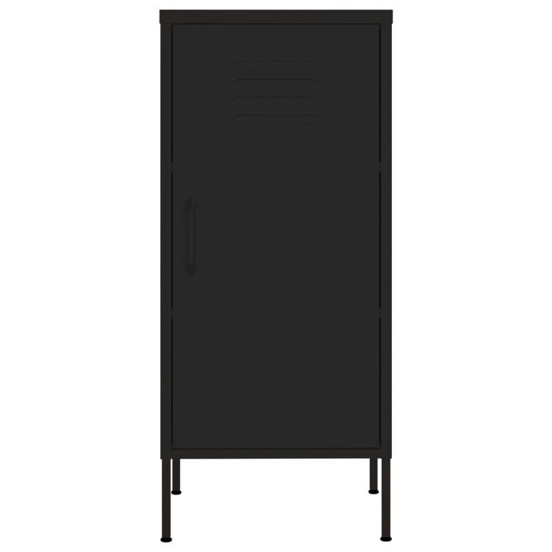 Storage Cabinet Freestanding File Cabinet with Shelves for Office Steel, Black