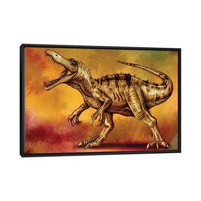 Baryonyx Walkeri Dinosaur 1 Piece Single Picture Frame and Floater Frame Painting on Canvas