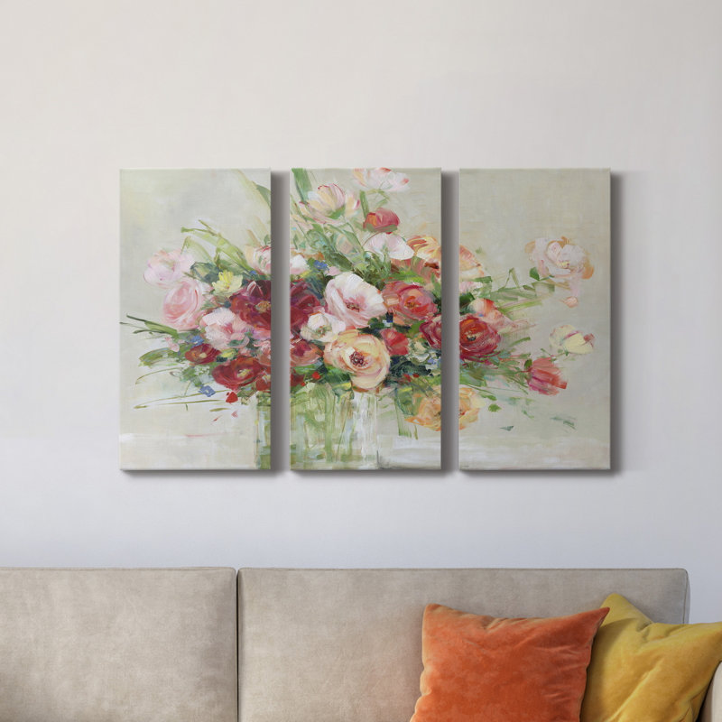 Just Peachy - Ensemble de 3 toiles tendues, H 18 po x l 36 po x P 1 po
