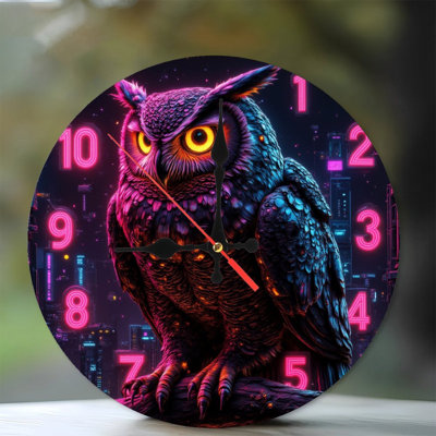 Neon Owl Art Print