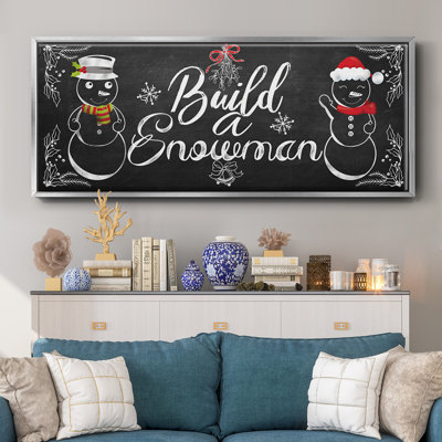 Build a Snowman- Framed Canvas