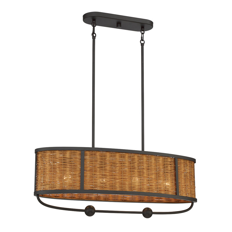 Lustre cylindrique unique à 4 lumières Comparelli, Bronze foncé