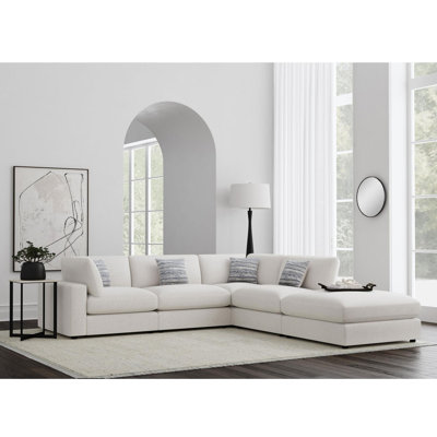 Mid-Century Modern Upholstered Modular Sectional Sofa,for Living Room