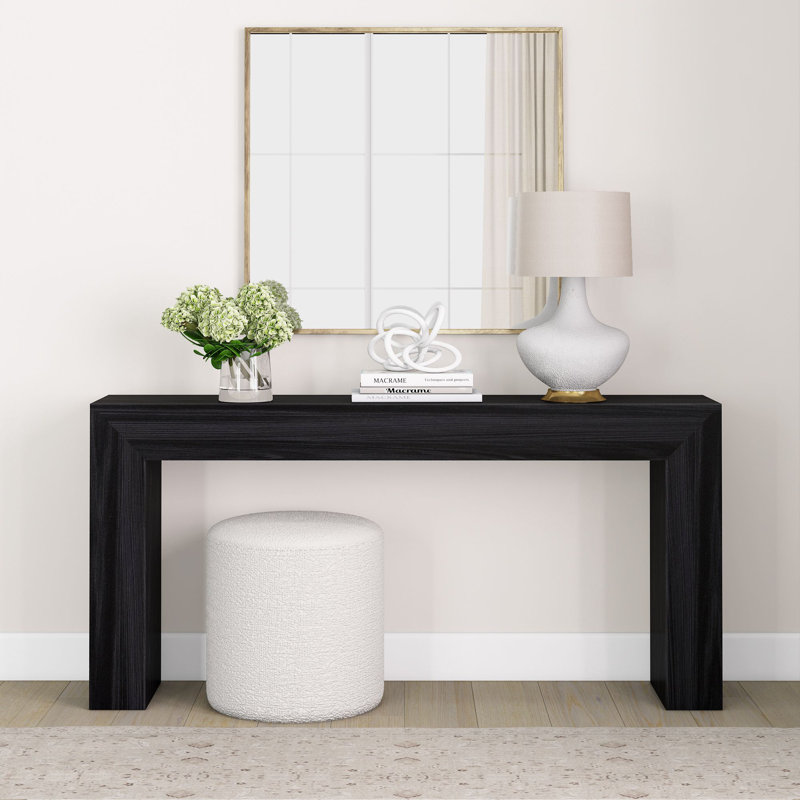 Jesleen Grande Console Table, 32" H x 66" W x 12" D, Black