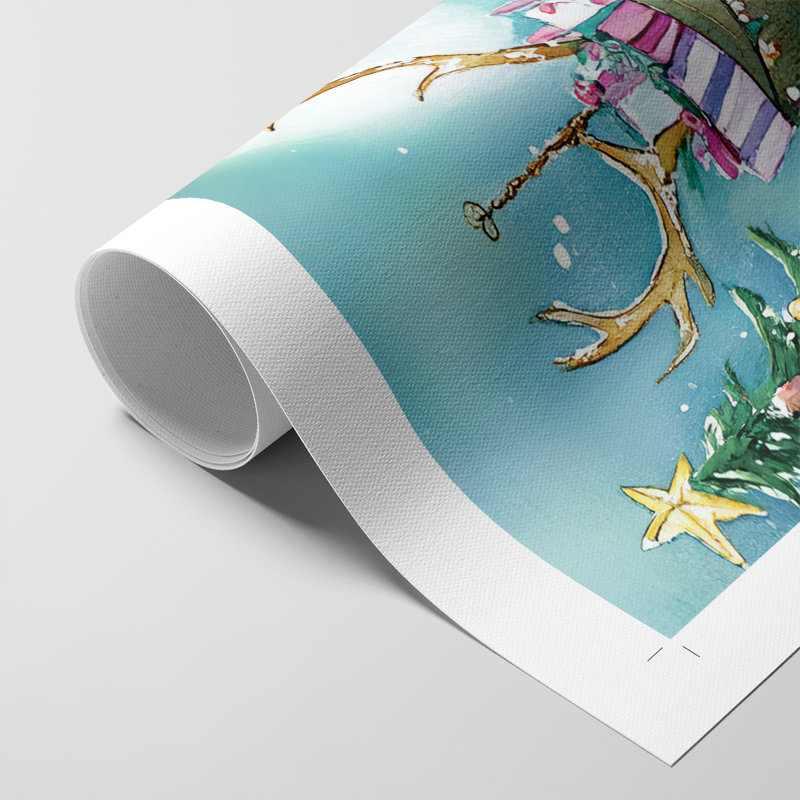Christmas Holiday Art DCCLVI - Impression sur toile seulement - NON-CADRE, H 18 po x l 12 po