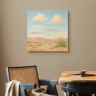 Reproduction d'art sur toile - Paysage rétro du désert pour le décor occidental du salon