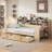 Multi-functional Storage Platform Bed With Desk-667977170-667977169