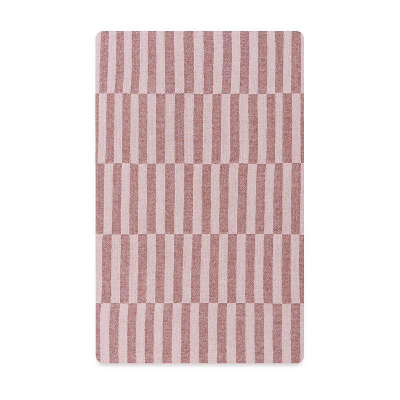 Cocoa Stripe Muslin All-Stages Bassinet Sheet, Maroon