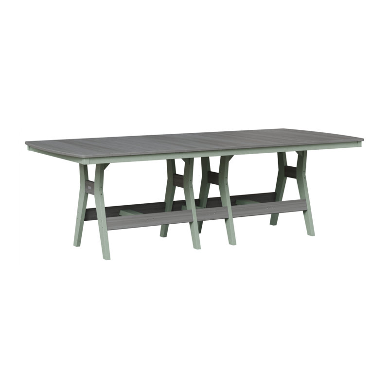 Table rectangulaire à hauteur de comptoir 96 po Berlin Gardens Harbor, Bois flottant gris, Écume de mer, écume de mer