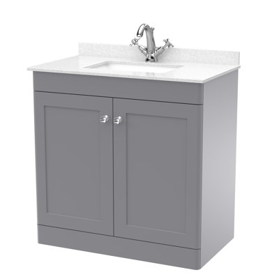 Classique 820mm Single Bathroom Vanity with Drop In Vitreous China Basin