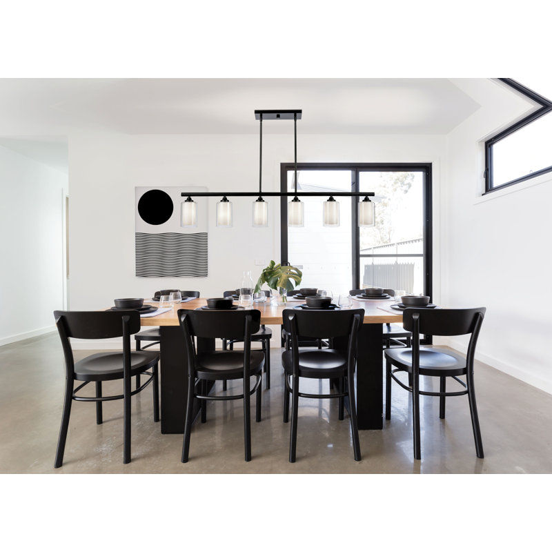 Luminaire suspendu linéaire à 6 lumières pour îlot de cuisine Kanarraville